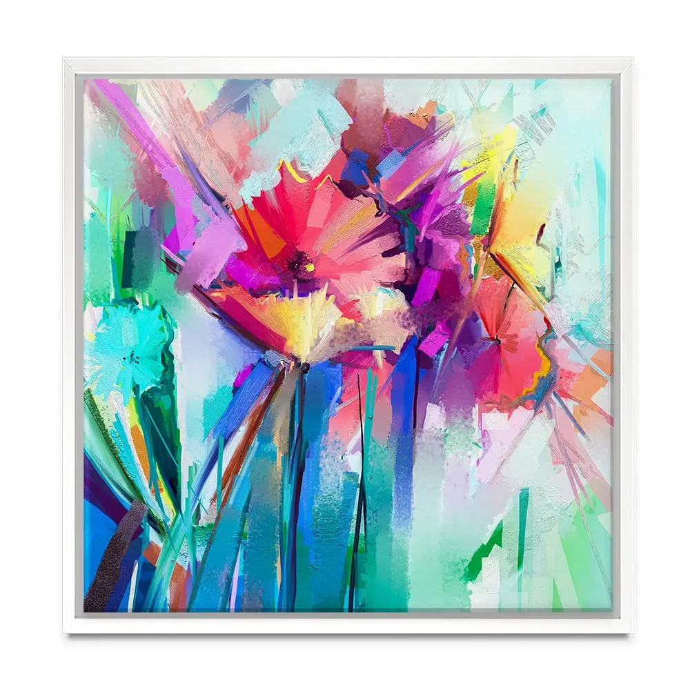 Flower Power Square Canvas Print Flower Power Square Canvas Print wall art product Art Print Shop