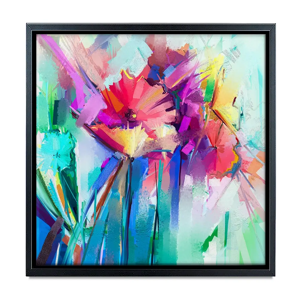 Flower Power Square Canvas Print Flower Power Square Canvas Print wall art product Art Print Shop