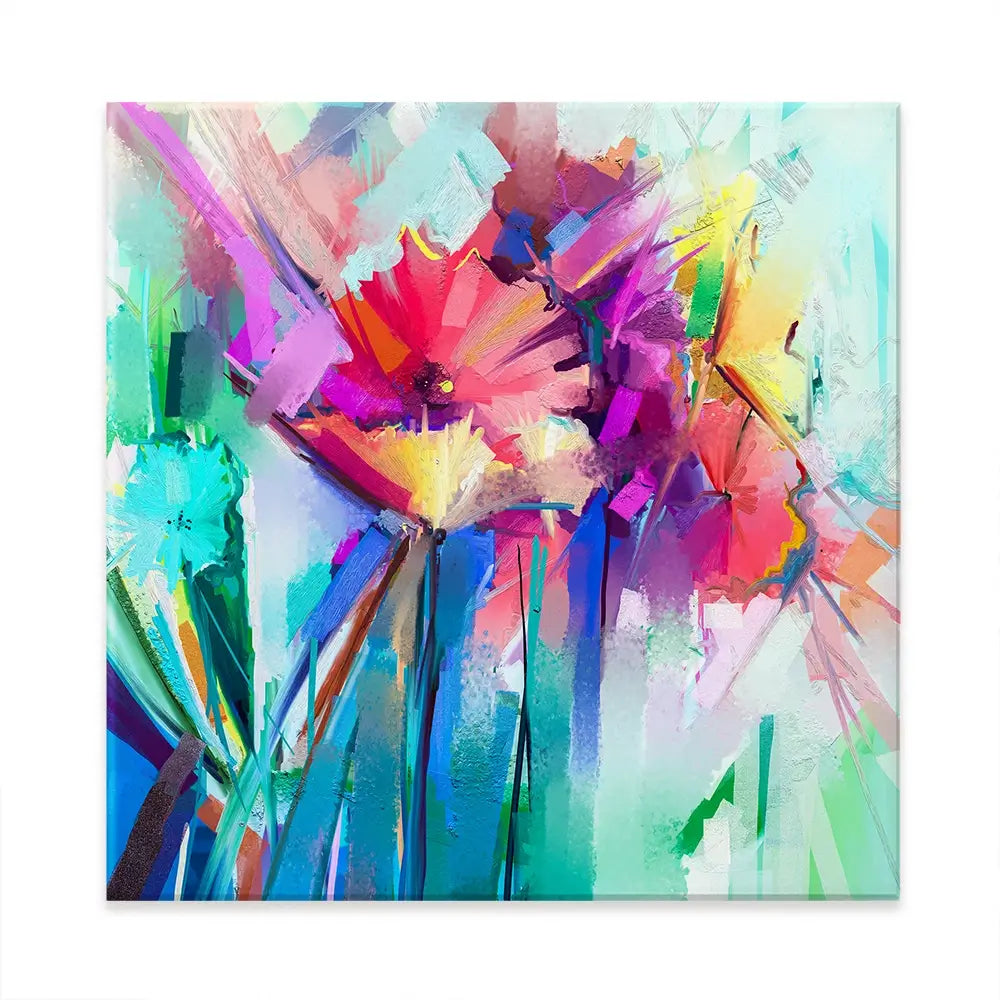 Flower Power Square Canvas Print Flower Power Square Canvas Print wall art product Art Print Shop