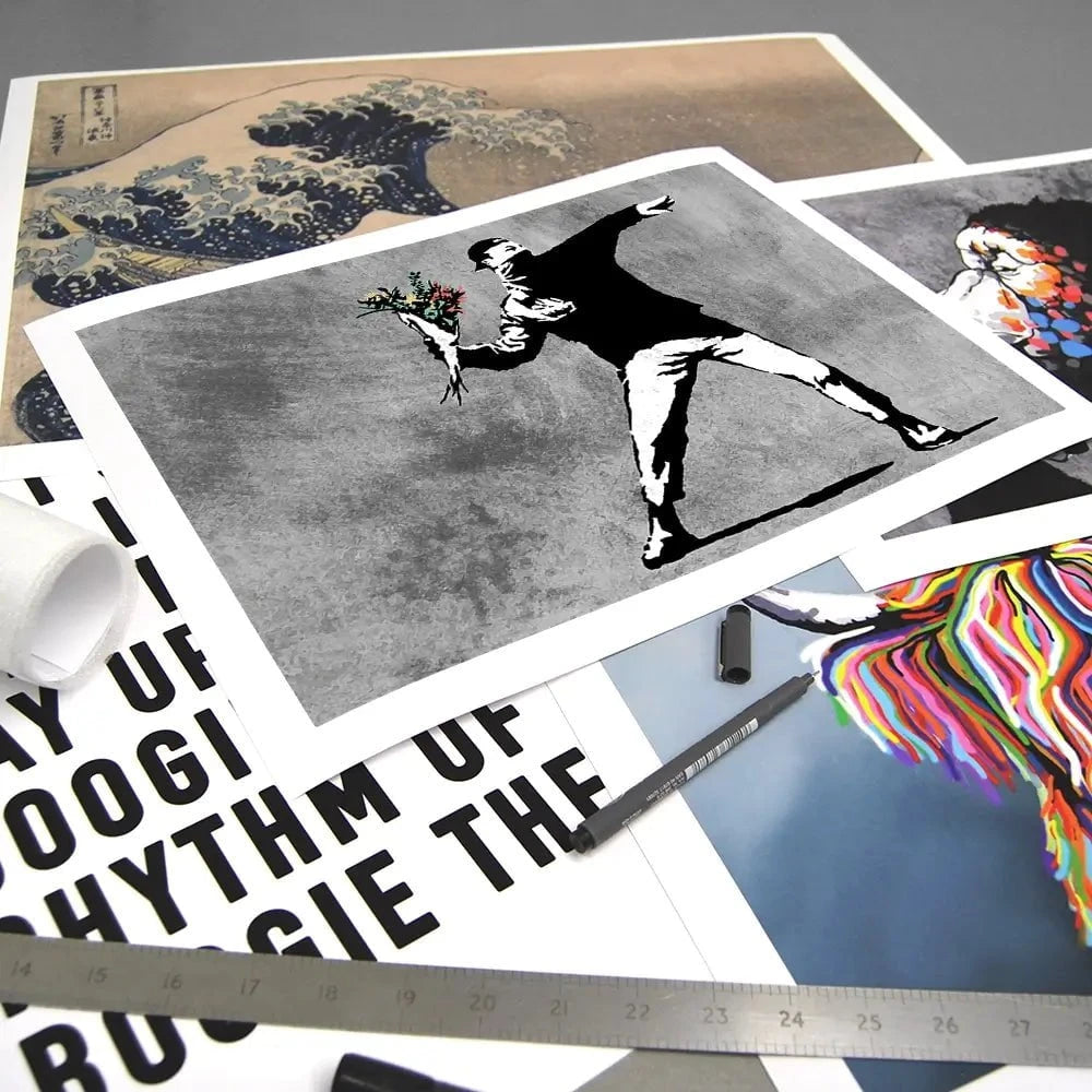 Flower Thrower Art Print Flower Thrower Art Print wall art product Banksy