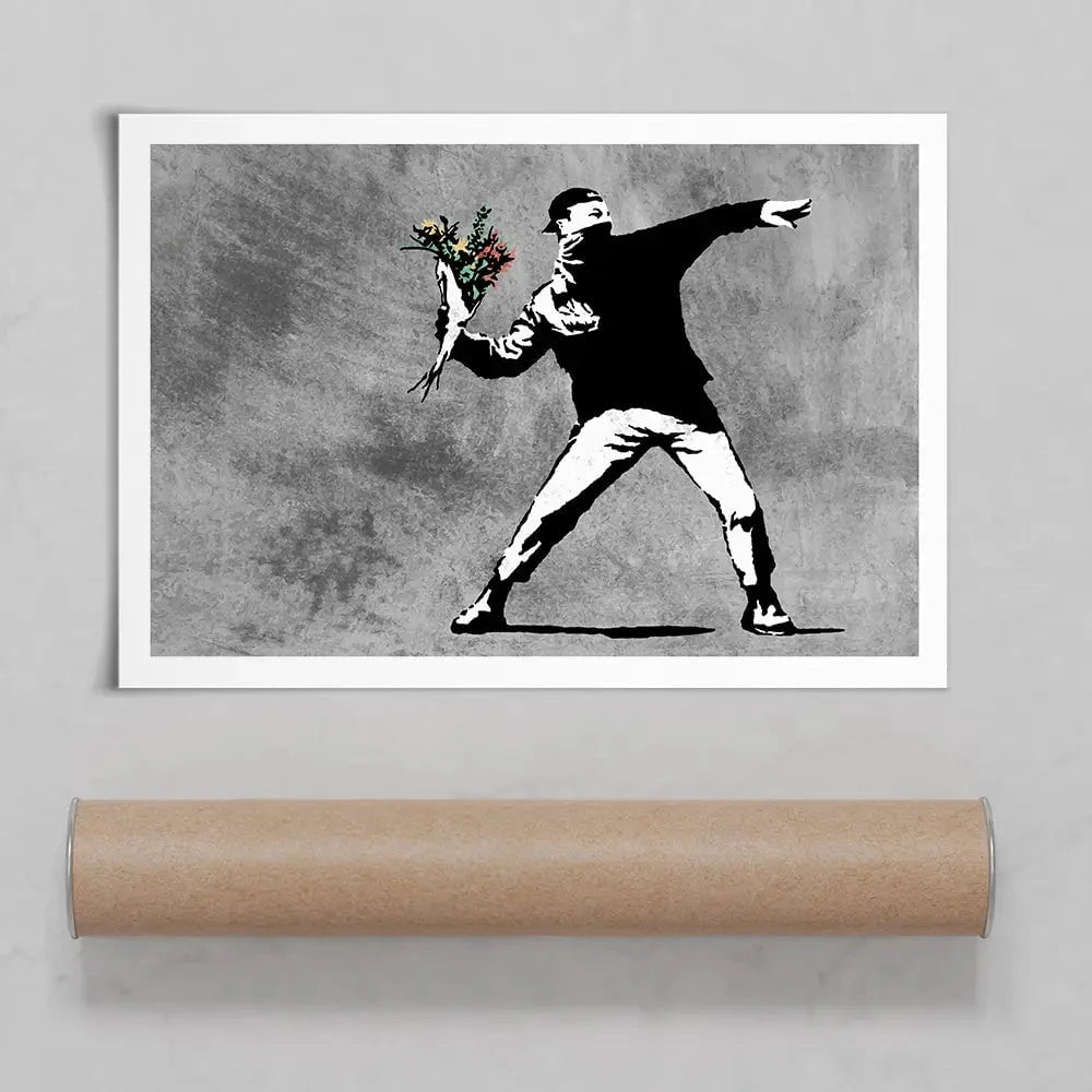 Flower Thrower Art Print Flower Thrower Art Print wall art product Banksy