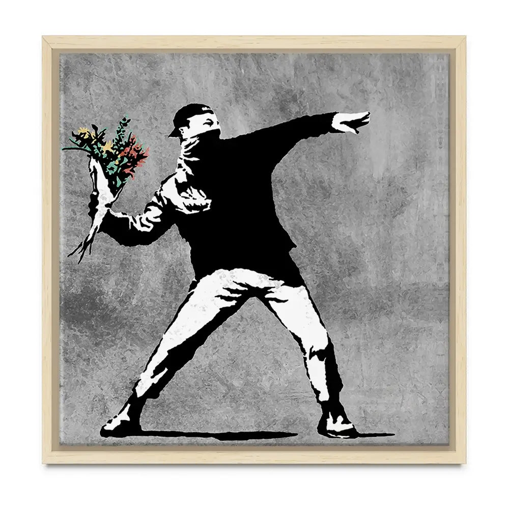 Flower Thrower Oversized Canvas Print Flower Thrower Oversized Canvas Print wall art product Art Print Shop