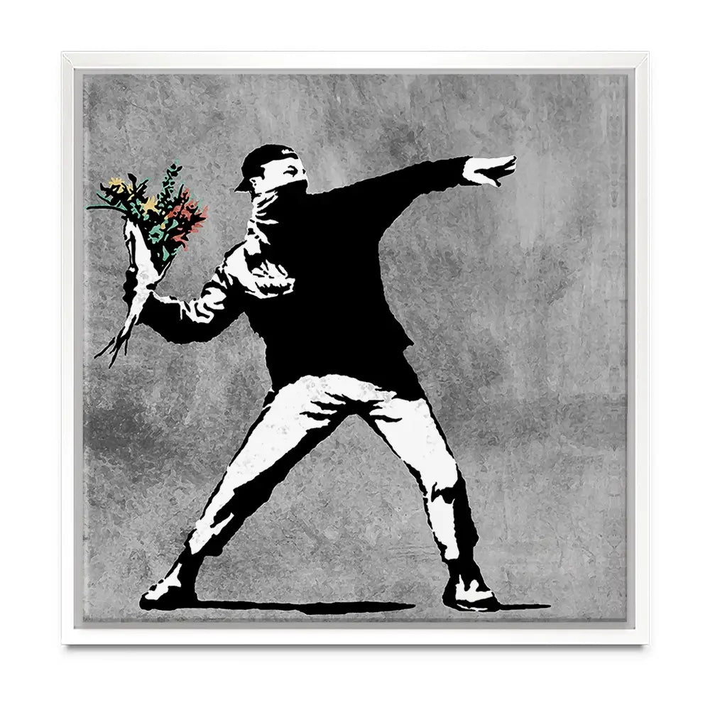 Flower Thrower Oversized Canvas Print Flower Thrower Oversized Canvas Print wall art product Art Print Shop