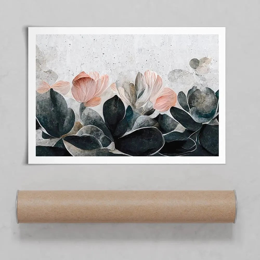Flowers And Concrete Art Print Flowers And Concrete Art Print wall art product Treechild
