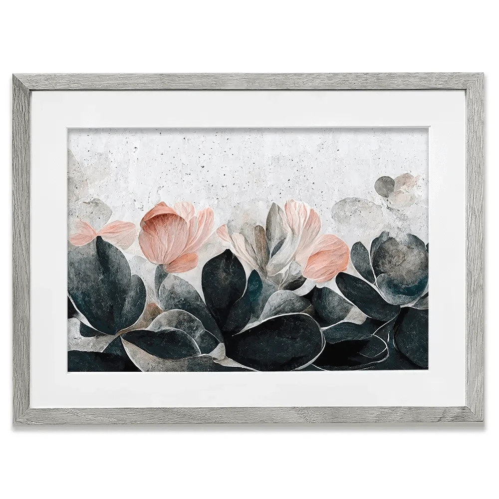 Flowers And Concrete Framed Art Print Flowers And Concrete Framed Art Print wall art product Treechild