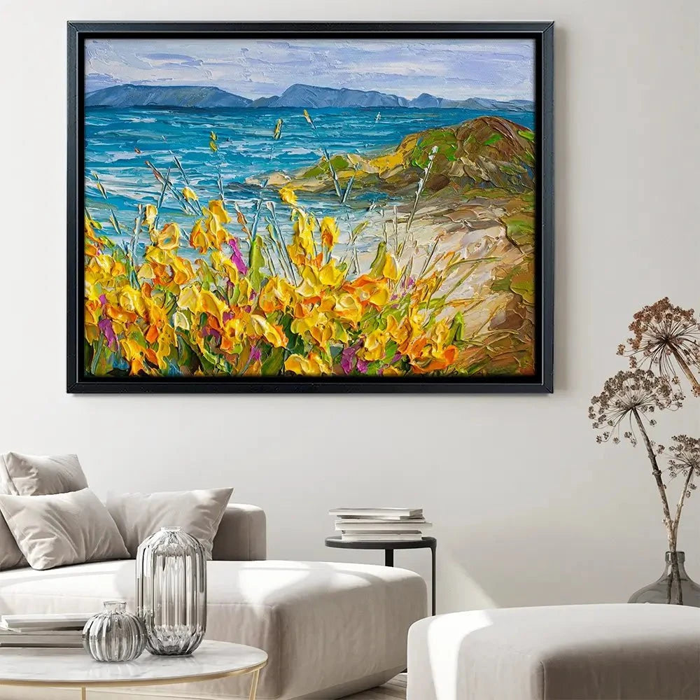 Flowers Beside The Sea Canvas Print Flowers Beside The Sea Canvas Print wall art product Olga Tkachyk