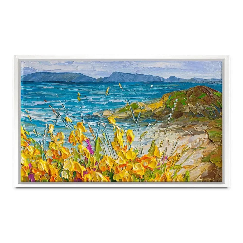 Flowers Beside The Sea Canvas Print Flowers Beside The Sea Canvas Print wall art product Olga Tkachyk