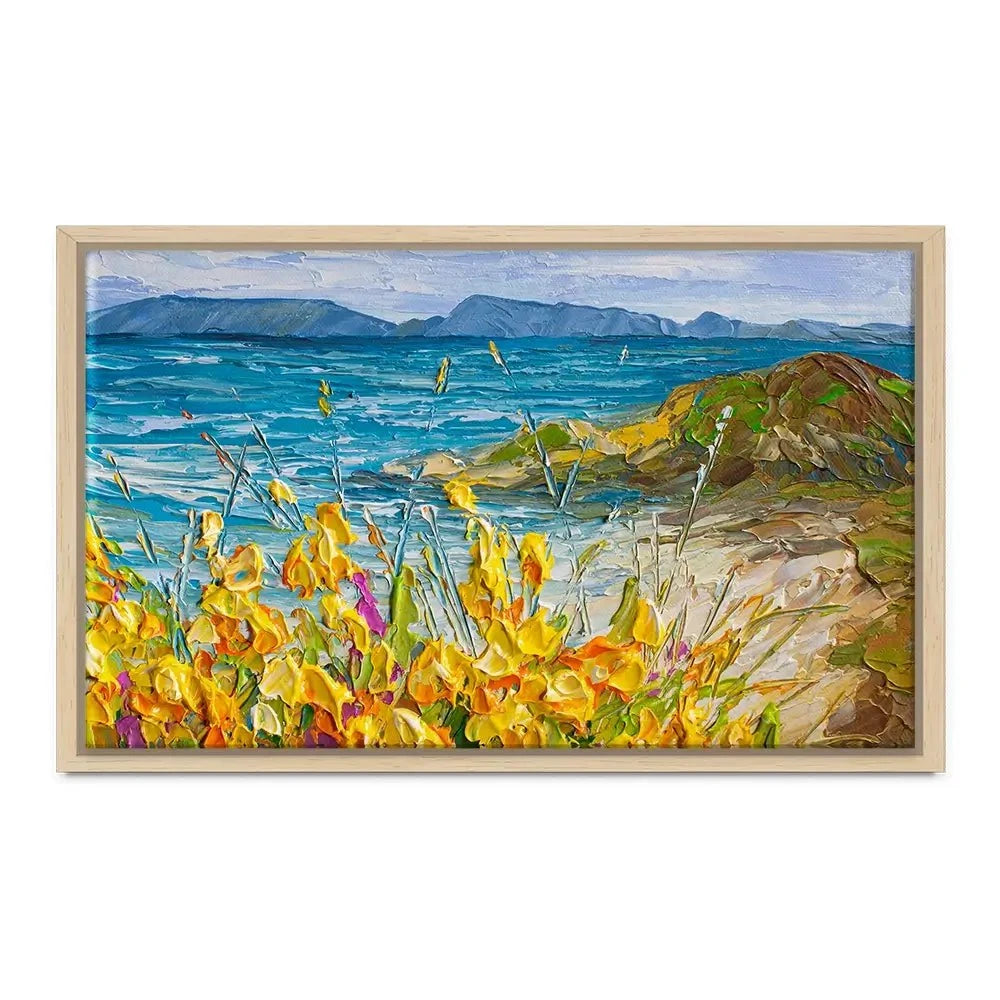 Flowers Beside The Sea Canvas Print Flowers Beside The Sea Canvas Print wall art product Olga Tkachyk