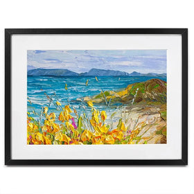 Flowers Beside The Sea Framed Art Print Flowers Beside The Sea Framed Art Print wall art product Olga Tkachyk