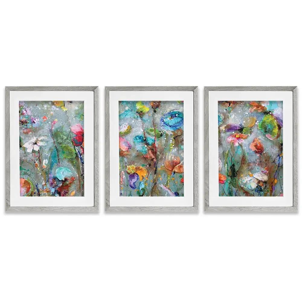 Flowers By Dawn Framed Art Print Trio Flowers By Dawn Framed Art Print Trio wall art product Studio Paint-Ing