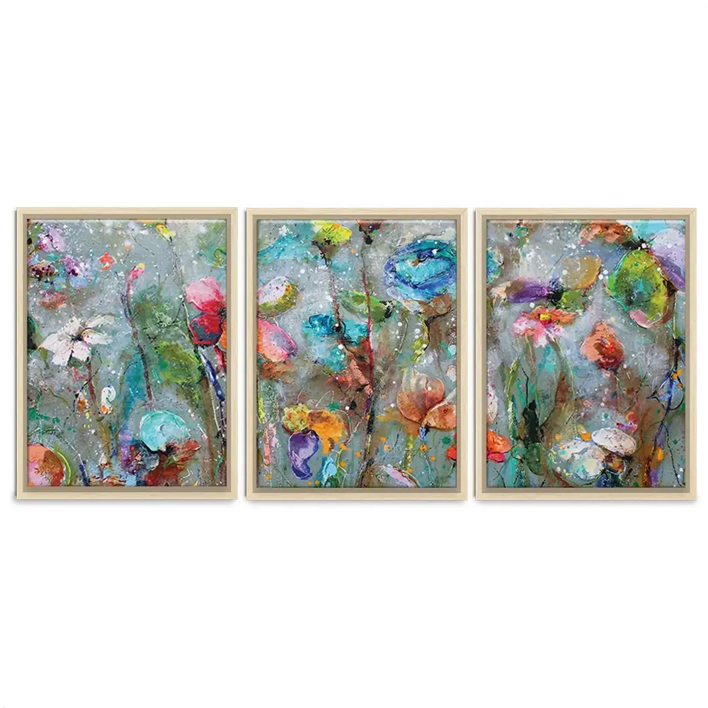 Flowers By Dawn Trio Canvas Print Flowers By Dawn Trio Canvas Print wall art product Studio Paint-Ing