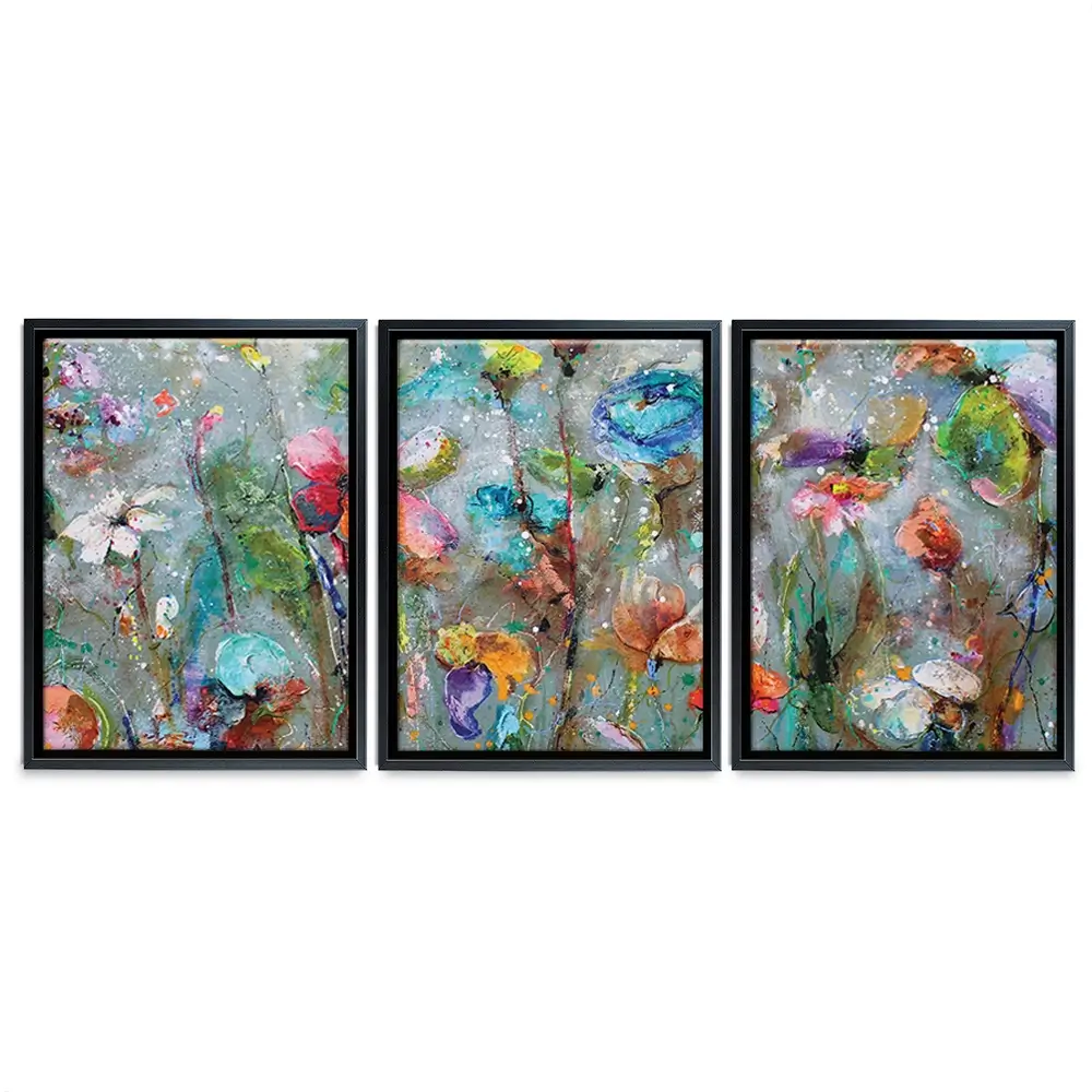 Flowers By Dawn Trio Canvas Print Flowers By Dawn Trio Canvas Print wall art product Studio Paint-Ing