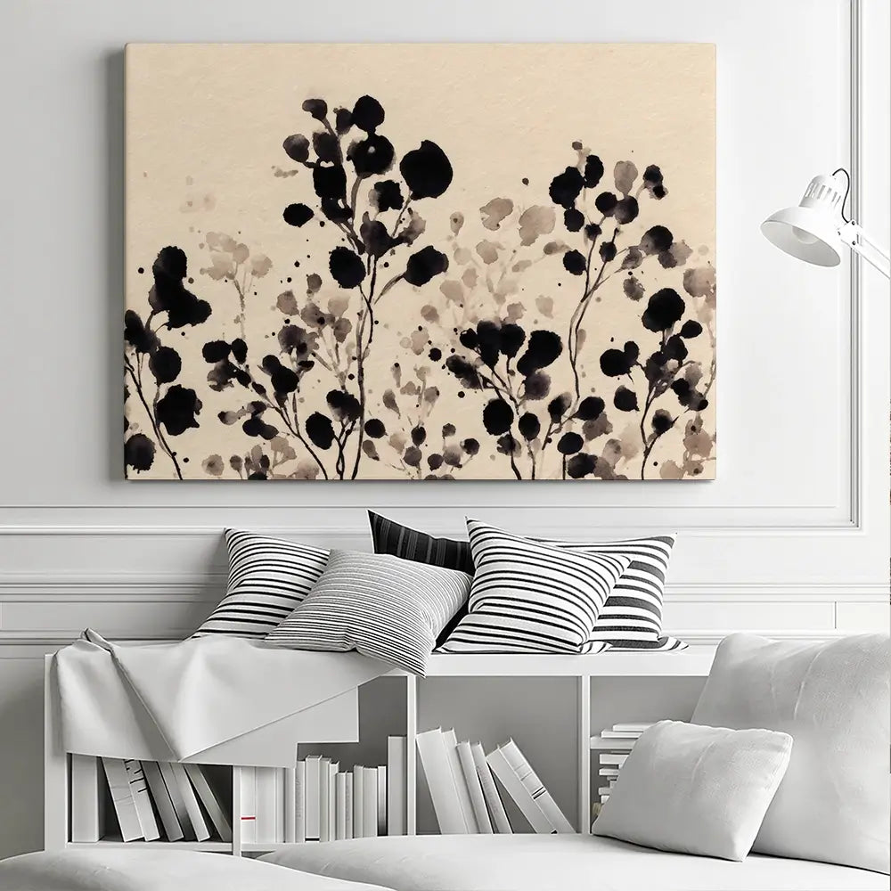 Flowers Of Ink Canvas Print Flowers Of Ink Canvas Print wall art product Petals Prints Design - Independent