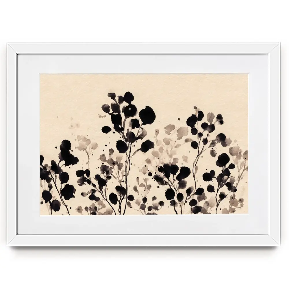Flowers Of Ink Framed Art Print Flowers Of Ink Framed Art Print wall art product Petals Prints Design - Independent