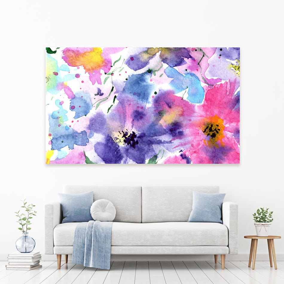 Flowers Painted In Watercolour Canvas Print wall art product Katerina Izotova Art Lab / Shutterstock