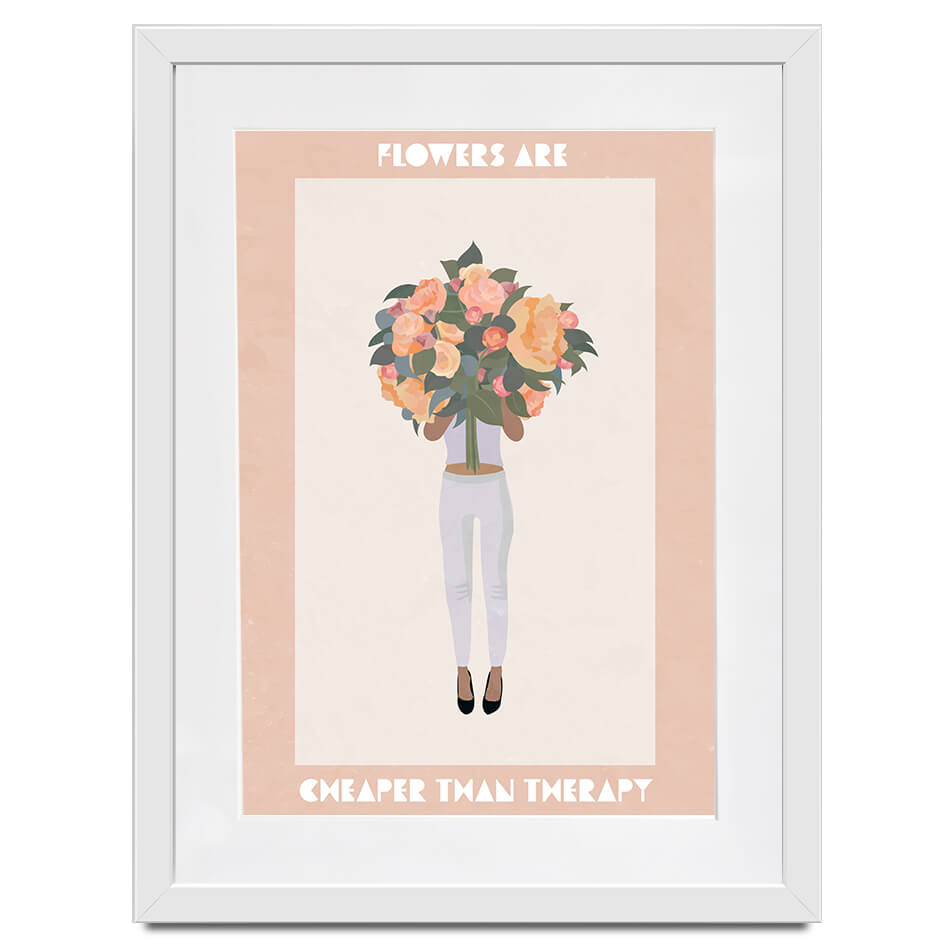 Flowers Pick Me Up Framed Art Print Flowers Pick Me Up Framed Art Print wall art product Sarah Manovski