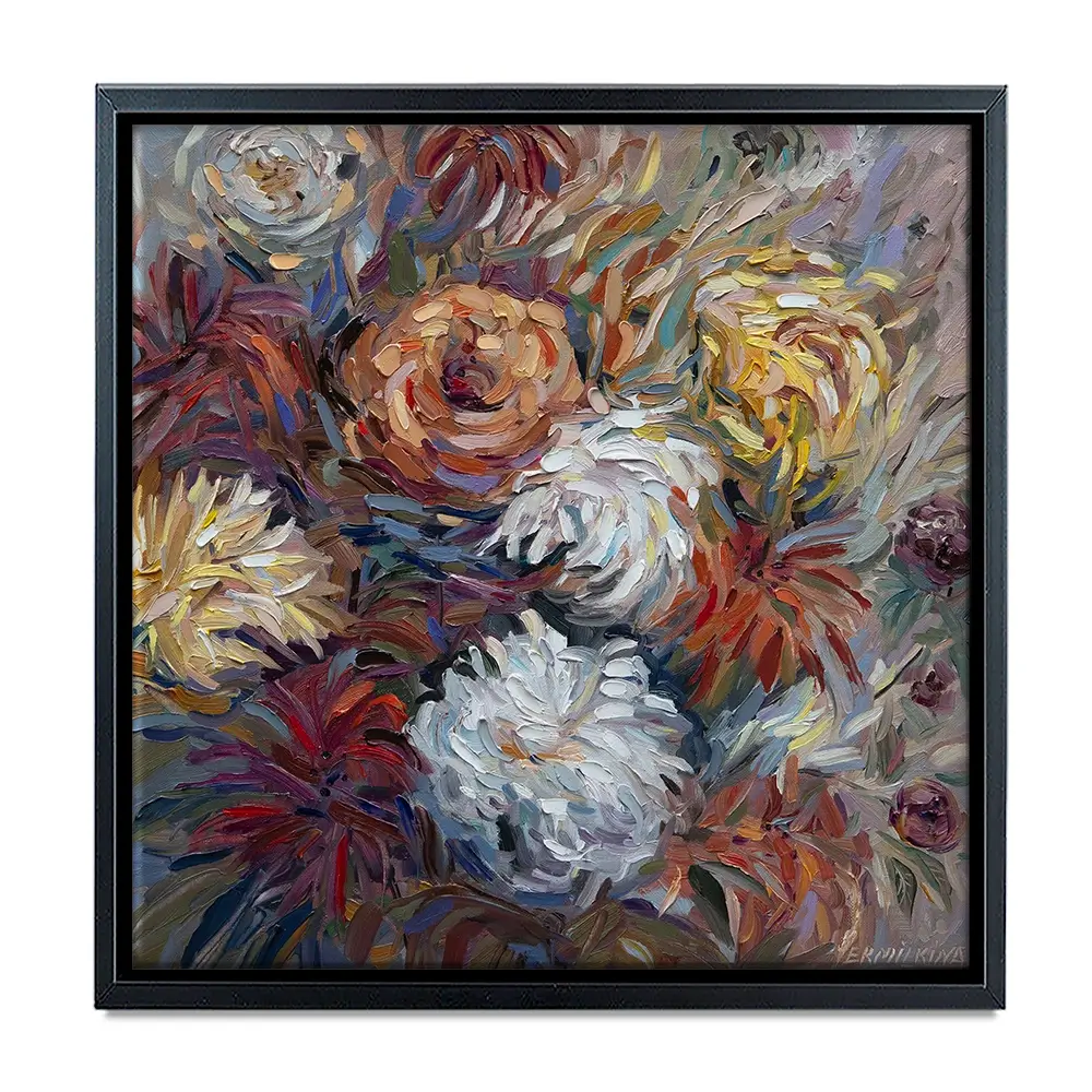 Flowers Square Canvas Print Flowers Square Canvas Print wall art product Ekaterina Ermilkina