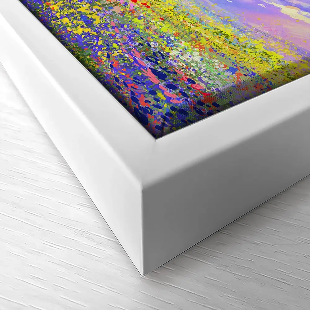 Flowers Under Clouds Canvas Print Flowers Under Clouds Canvas Print wall art product Tithi Luadthong / Shutterstock