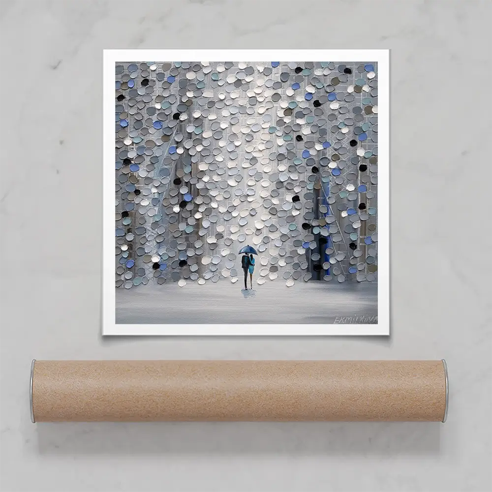 Foggy Rain Square Art Print Foggy Rain Square Art Print wall art product Ekaterina Ermilkina