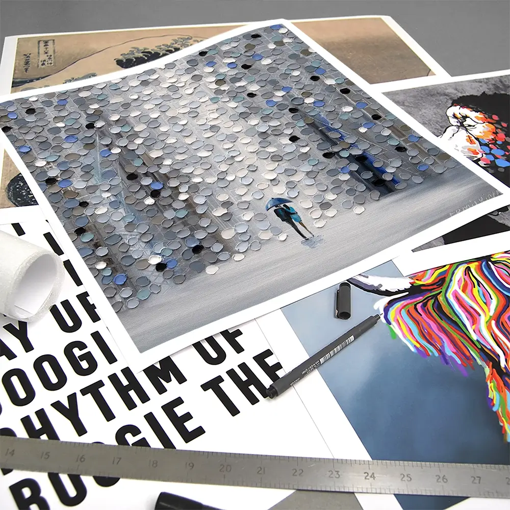 Foggy Rain Square Art Print Foggy Rain Square Art Print wall art product Ekaterina Ermilkina