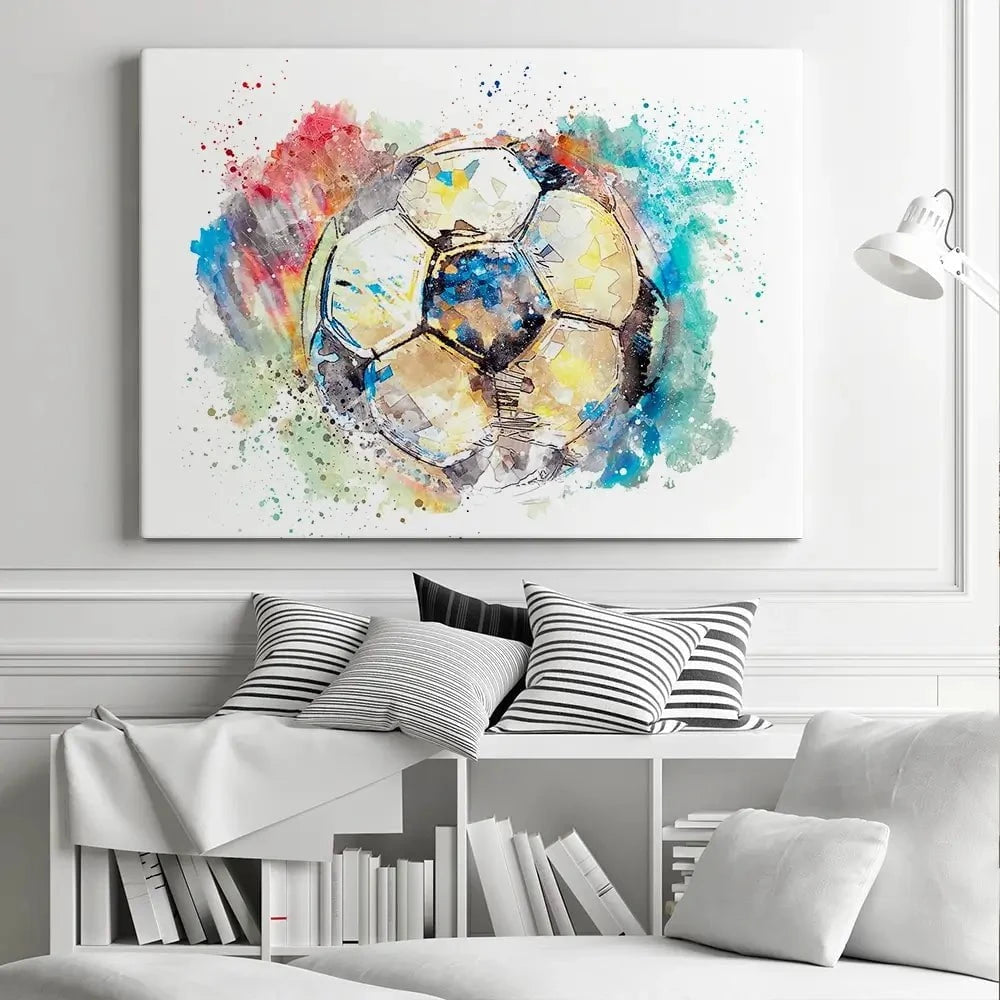 Football Splash Canvas Print Football Splash Canvas Print wall art product marina shin / Shutterstock
