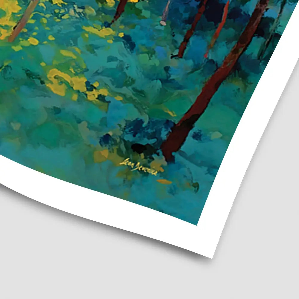 Forest Bathed In Celestial Glow Art Print Forest Bathed In Celestial Glow Art Print wall art product Leon Devenice