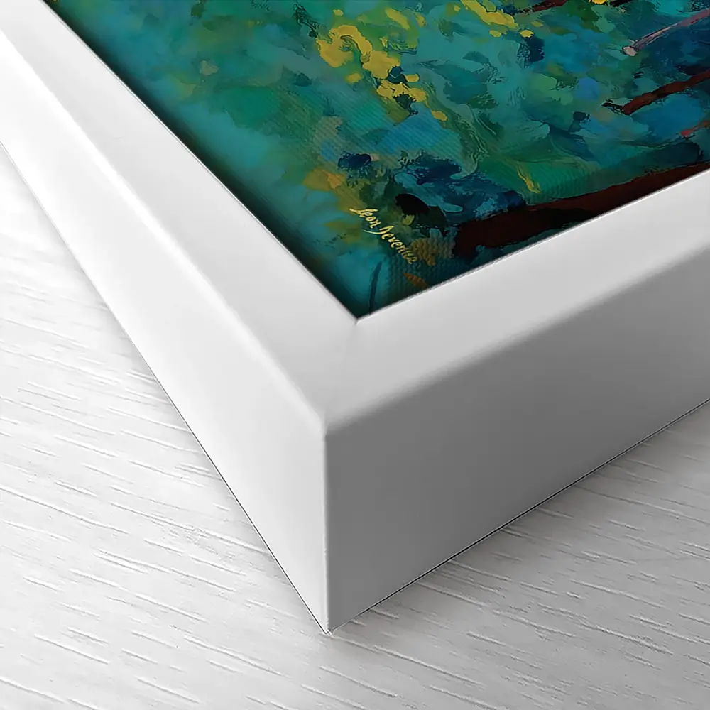 Forest Bathed In Celestial Glow Canvas Print Forest Bathed In Celestial Glow Canvas Print wall art product Leon Devenice