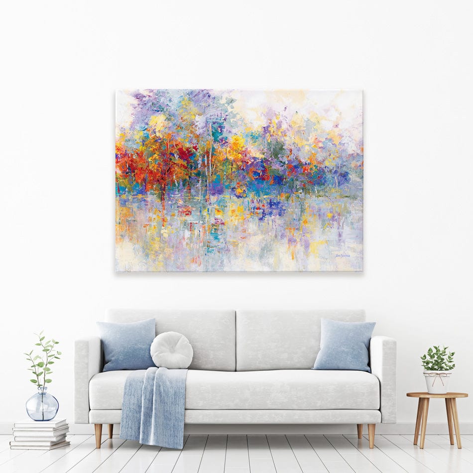 Forest By The Frozen Lake Canvas Print wall art product Leon Devenice