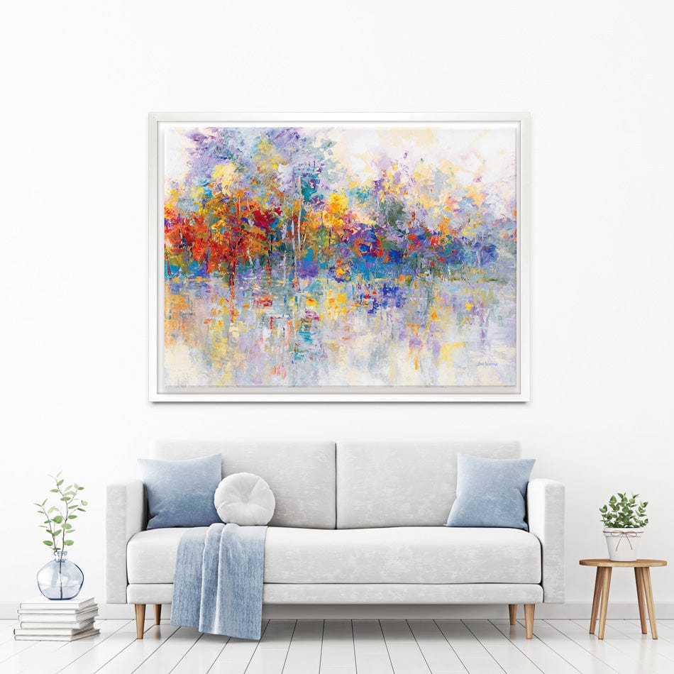 Forest By The Frozen Lake Canvas Print wall art product Leon Devenice