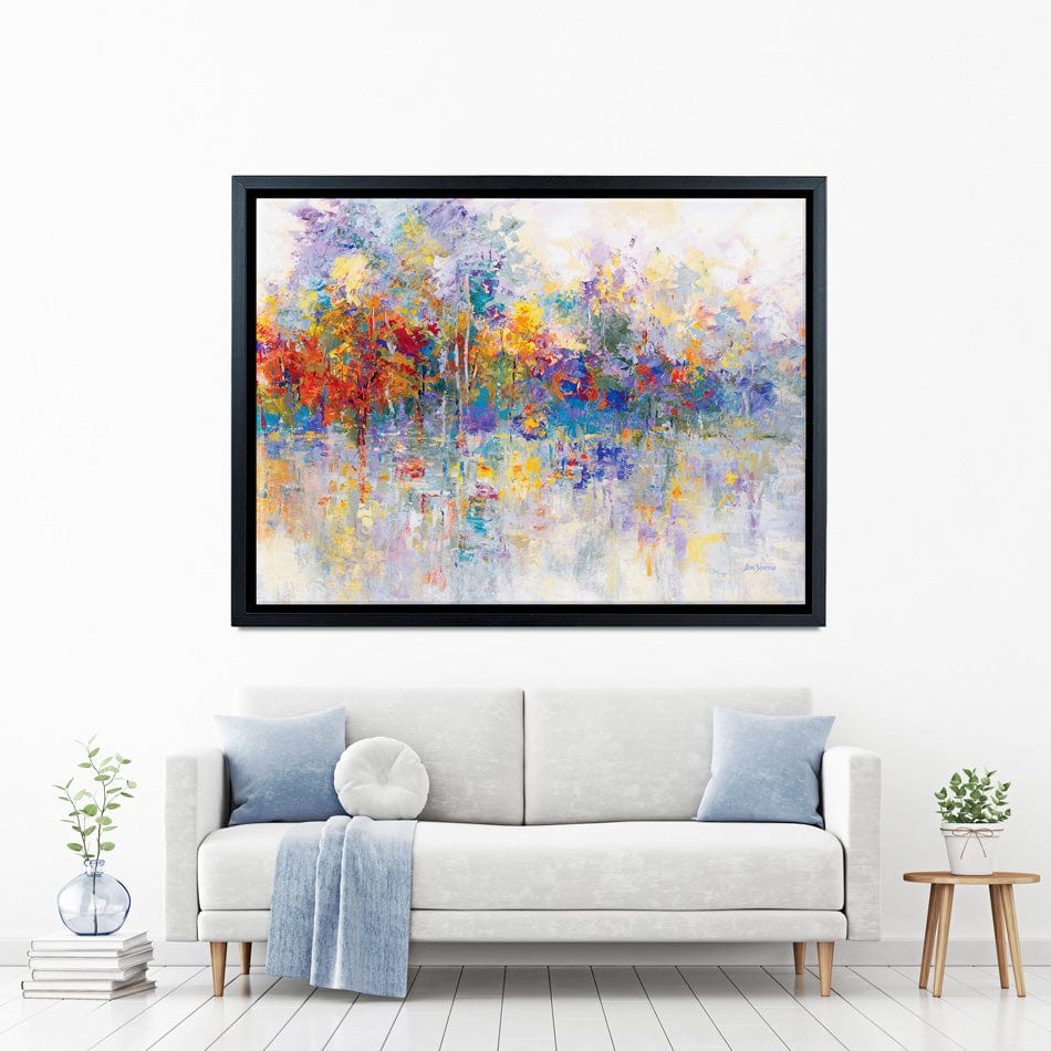 Forest By The Frozen Lake Canvas Print wall art product Leon Devenice