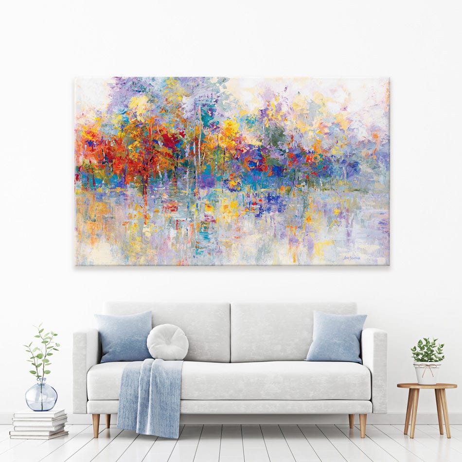 Forest By The Frozen Lake Canvas Print wall art product Leon Devenice