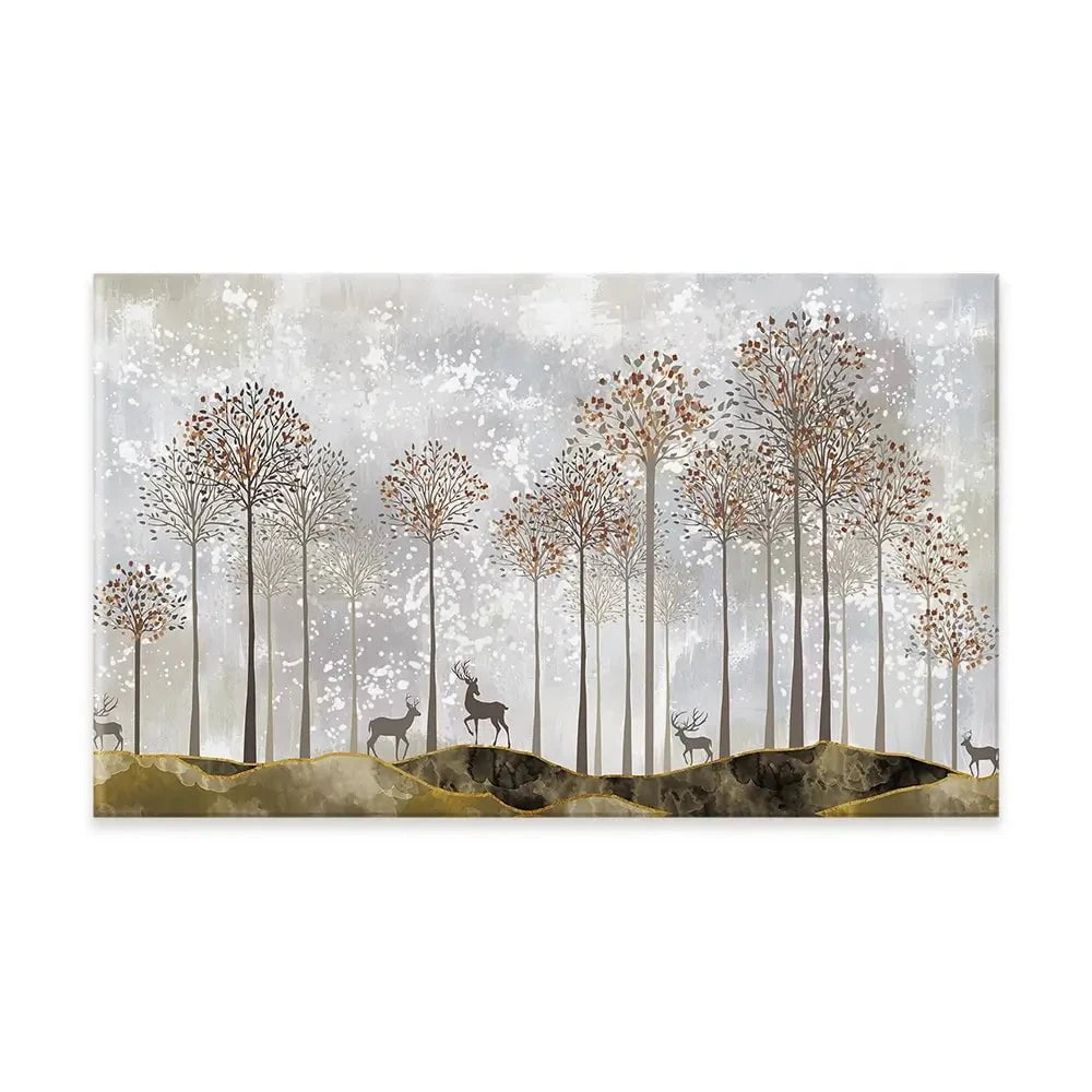 Forest Deer Canvas Print Forest Deer Canvas Print wall art product 3d artwork wallpaper / Shutterstock