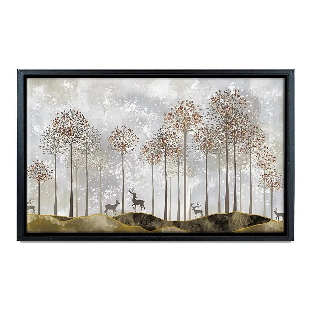 Forest Deer Canvas Print Forest Deer Canvas Print wall art product 3d artwork wallpaper / Shutterstock