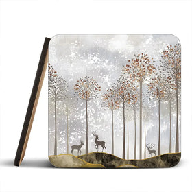 Forest Deer Coaster Set Forest Deer Coaster Set wall art product 3d artwork wallpaper / Shutterstock
