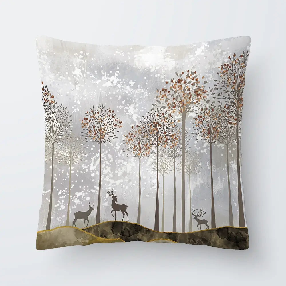 Forest Deer Cushion Forest Deer Cushion wall art product 3d artwork wallpaper / Shutterstock