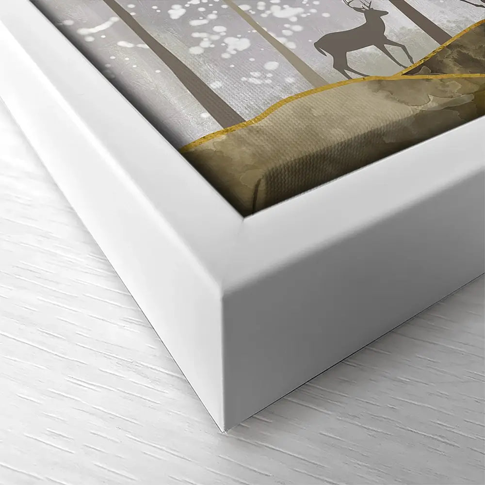 Forest Deer Square Canvas Print Forest Deer Square Canvas Print wall art product 3d artwork wallpaper / Shutterstock