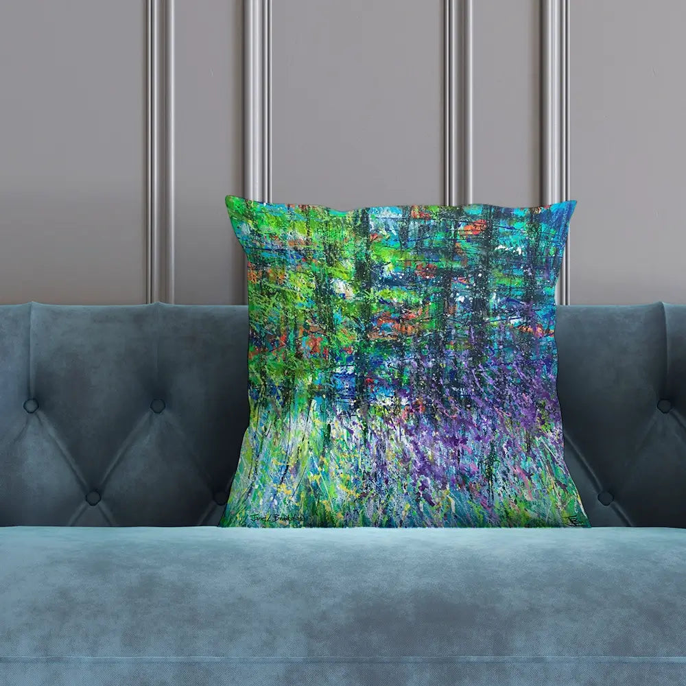 Forest Greens Cushion Forest Greens Cushion wall art product Jane Brookshaw