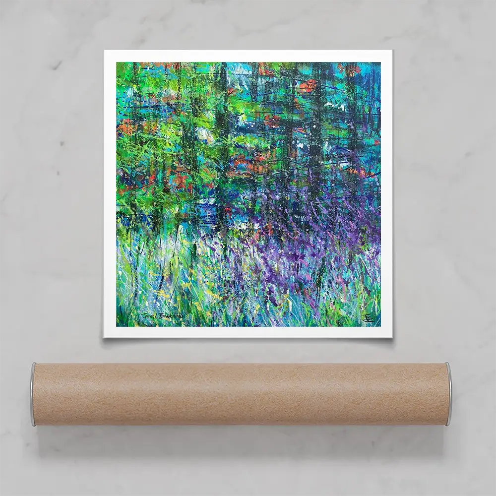 Forest Greens Square Art Print Forest Greens Square Art Print wall art product Jane Brookshaw