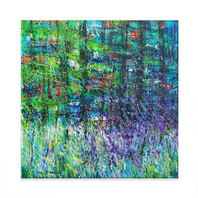Forest Greens Square Canvas Print Forest Greens Square Canvas Print wall art product Jane Brookshaw
