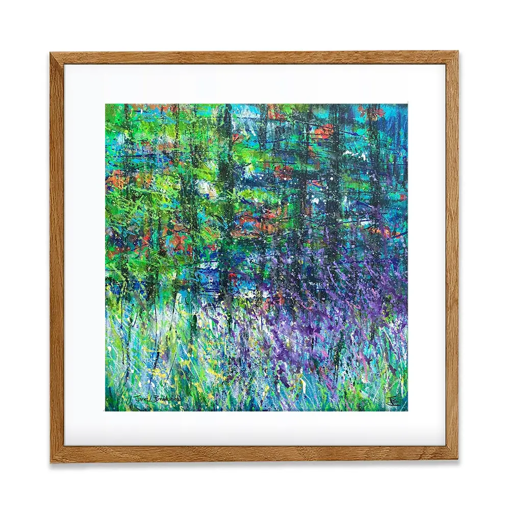 Forest Greens Square Framed Art Print Forest Greens Square Framed Art Print wall art product Jane Brookshaw