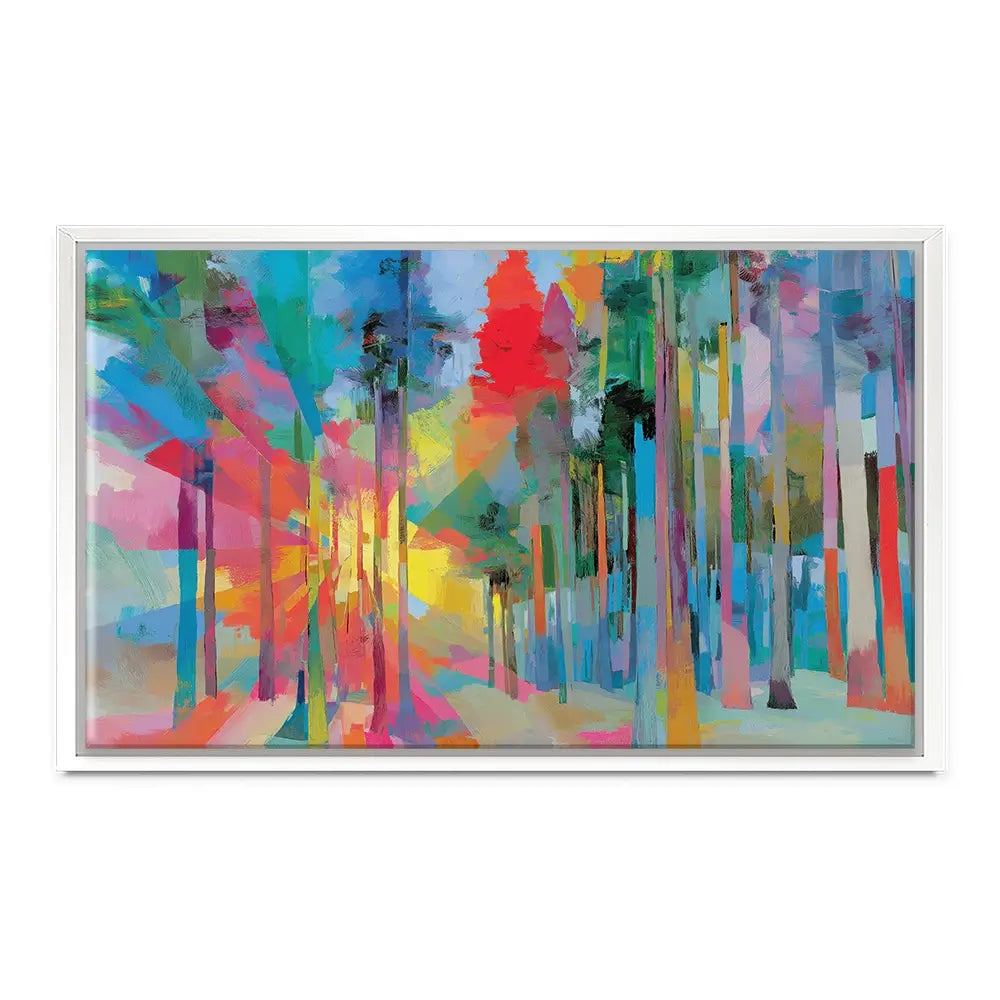 Forest Light In Colour Canvas Print Forest Light In Colour Canvas Print wall art product Chromatic Storm Studio