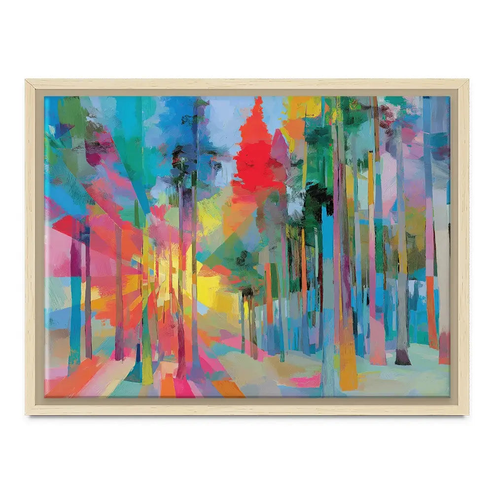 Forest Light In Colour Canvas Print Forest Light In Colour Canvas Print wall art product Chromatic Storm Studio