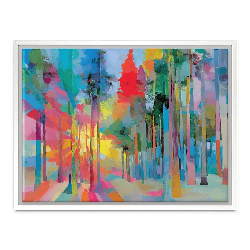 Forest Light In Colour Canvas Print Forest Light In Colour Canvas Print wall art product Chromatic Storm Studio