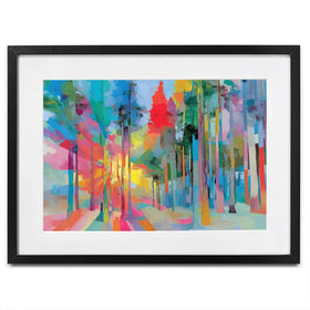 Forest Light In Colour Framed Art Print Forest Light In Colour Framed Art Print wall art product Chromatic Storm Studio