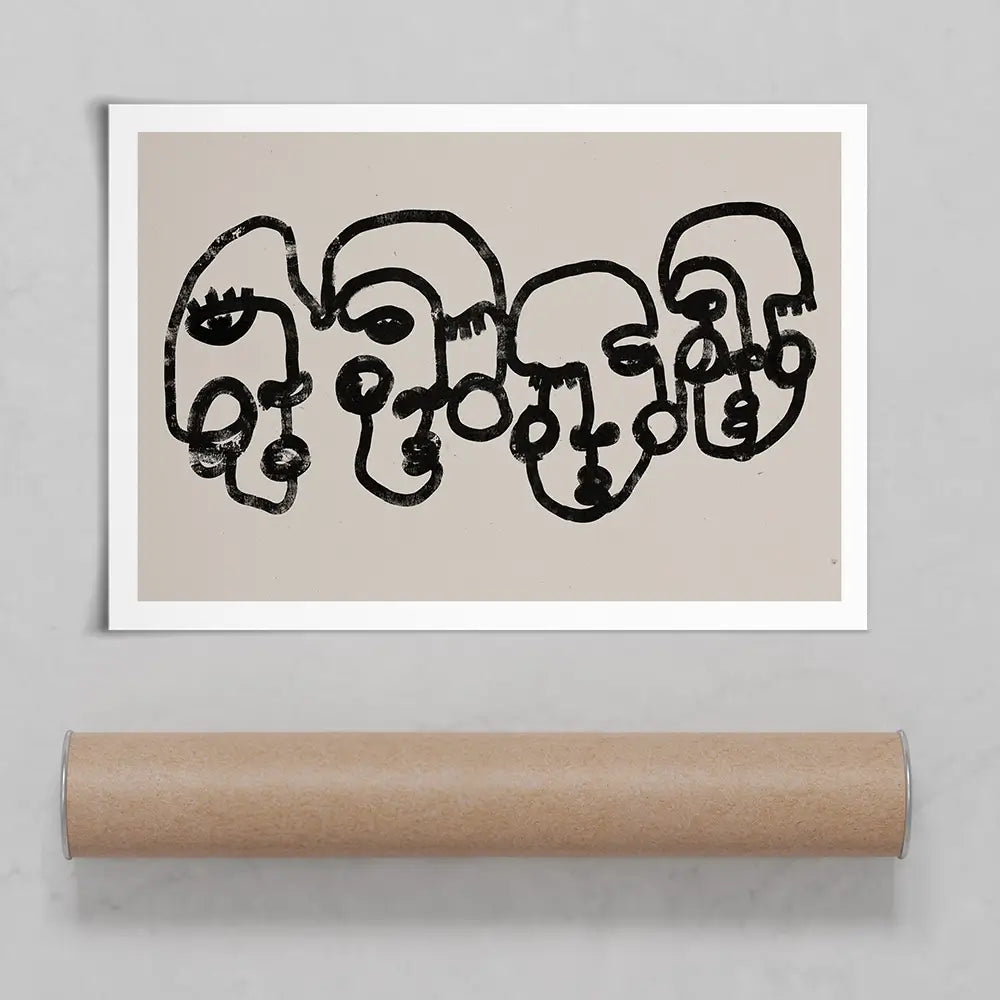 Four Faces Art Print Four Faces Art Print wall art product Treechild