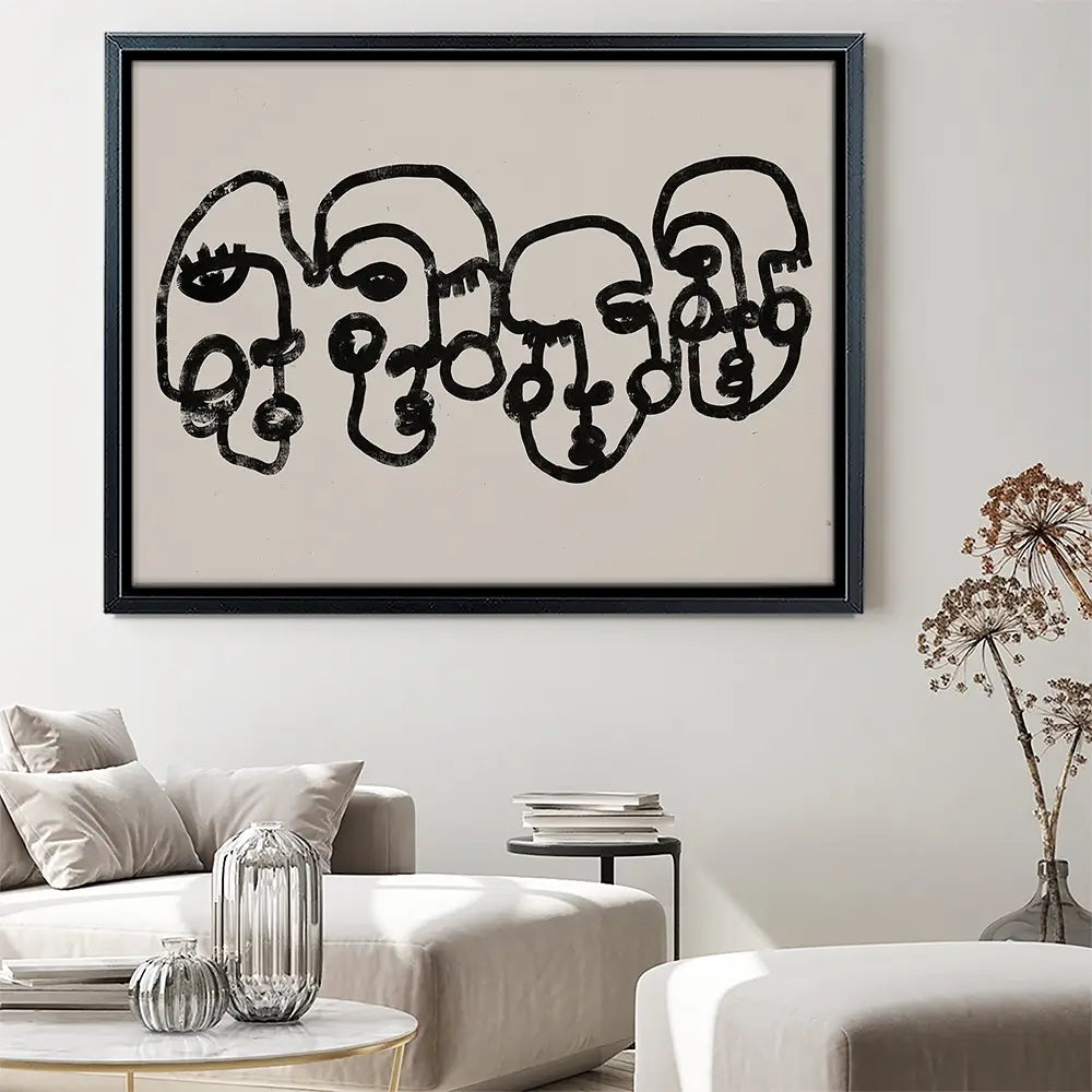 Four Faces Canvas Print Four Faces Canvas Print wall art product Treechild