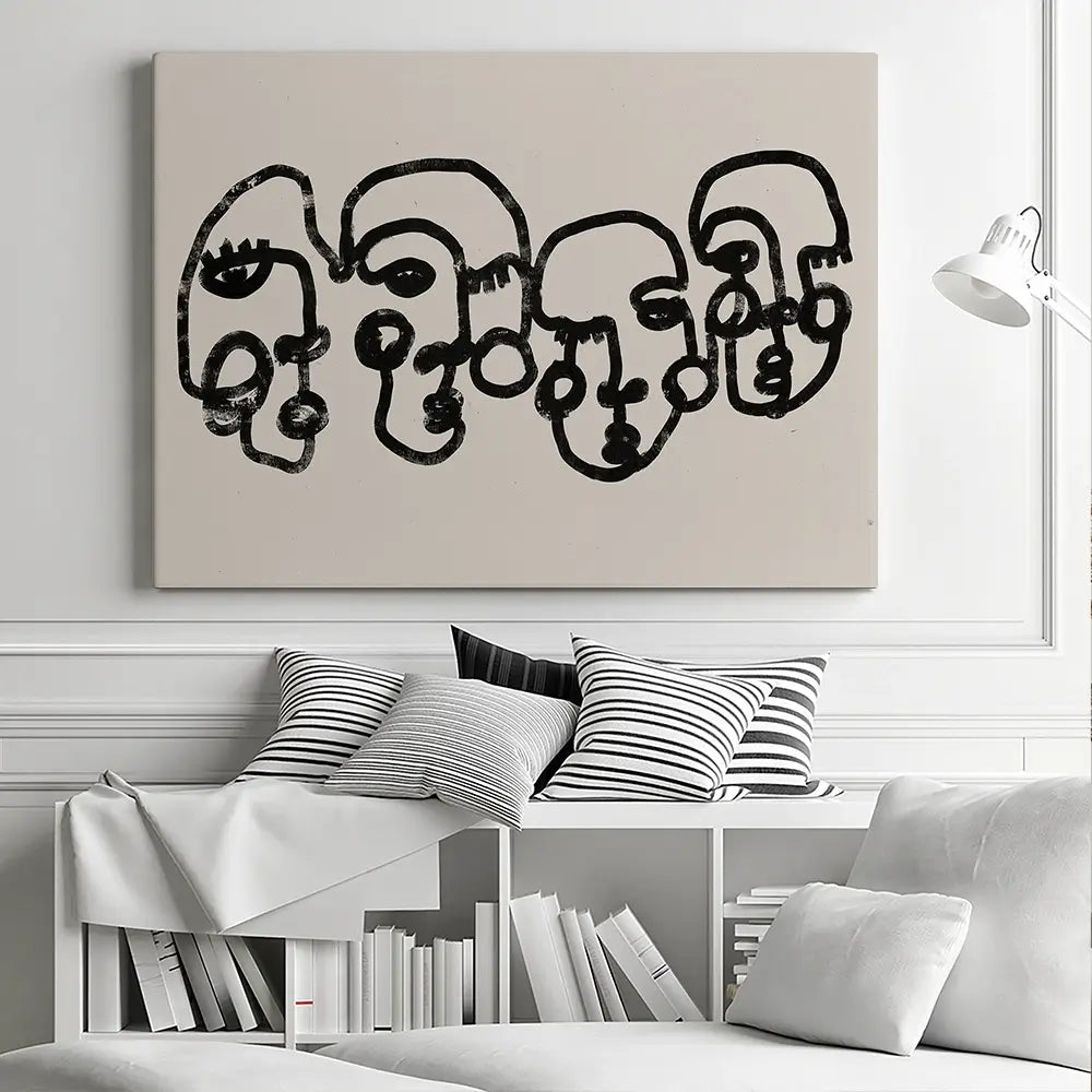 Four Faces Canvas Print Four Faces Canvas Print wall art product Treechild