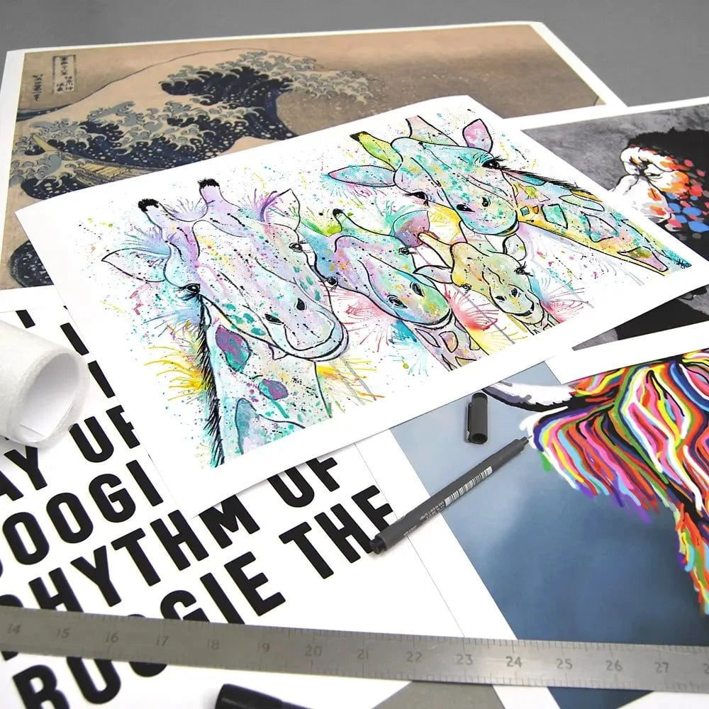 Four Giraffes Art Print Four Giraffes Art Print wall art product Jamie Taylor