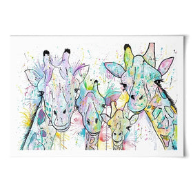 Four Giraffes Art Print Four Giraffes Art Print wall art product Jamie Taylor