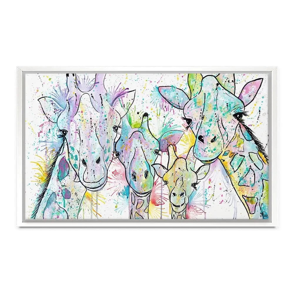 Four Giraffes Canvas Print Four Giraffes Canvas Print wall art product Jamie Taylor